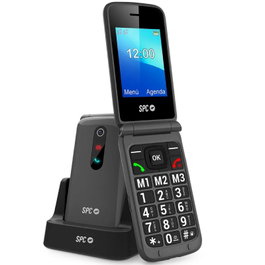 SPC Stella 3 Teléfono Móvil para Personas Mayores 4G con Teclas Grandes, Botón SOS, Base de Carga, Color Negro - 2339N